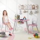 preview thumbnail 16 of 48, Costway Kids Wooden Round Table & 2 Chair Set w/ Center Mesh Storage - See Details
