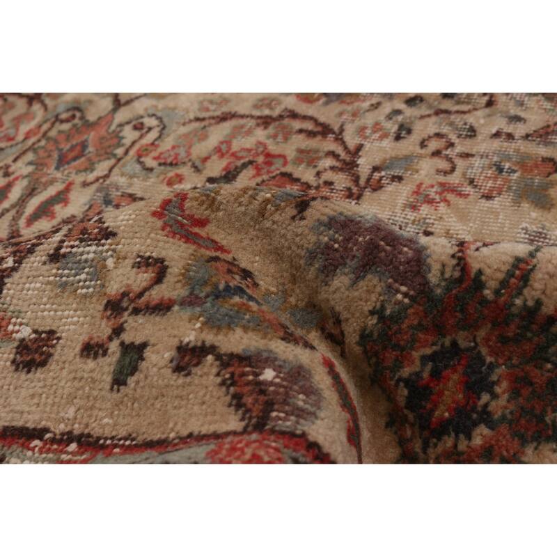 ECARPETGALLERY Hand-knotted Melis Vintage Cream Wool Rug - 5'10 x 9'7