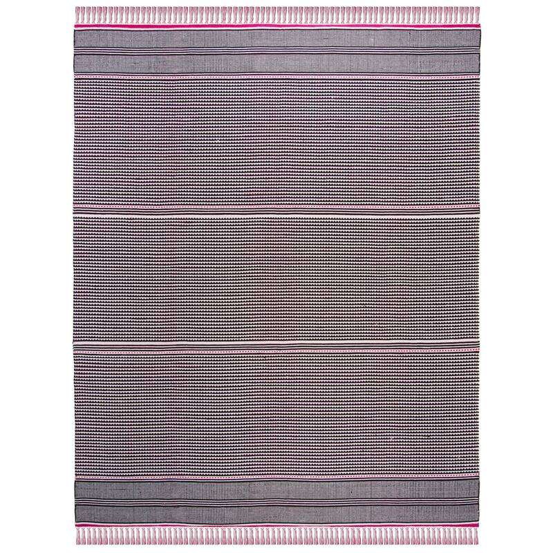 SAFAVIEH, Handmade Flatweave Montauk Susse Casual Cotton Rug - 8' x 10' - Pink/Multi