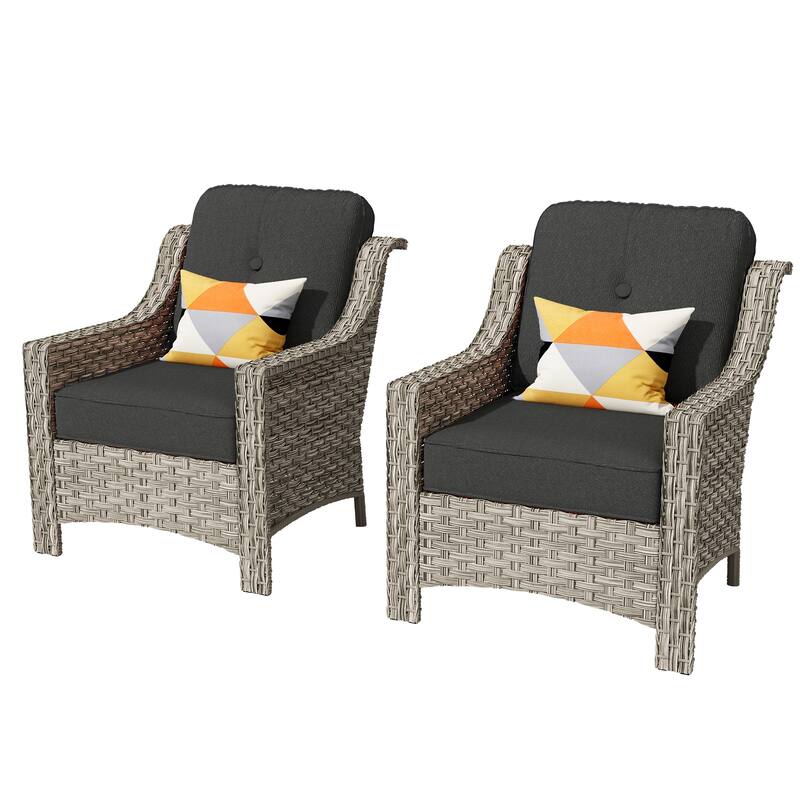 XIZZI 2-piece Patio Furniture Wicker Outdoor Chair Set