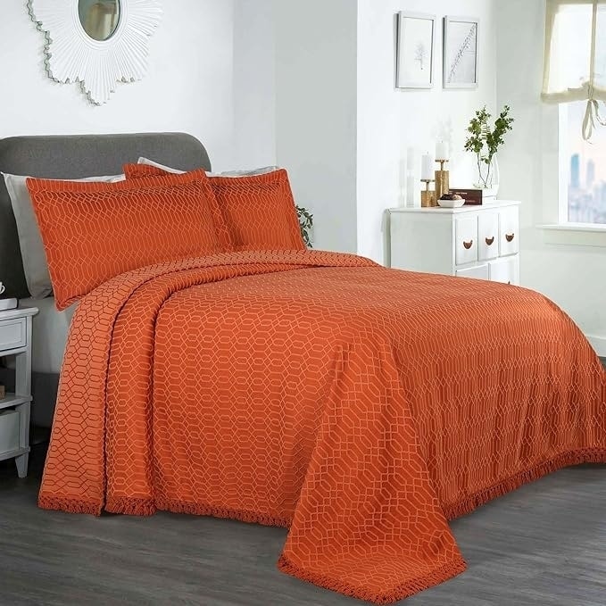 Superior Remi Fringe Cotton Blend Coverlet/Bedspread/Quilt