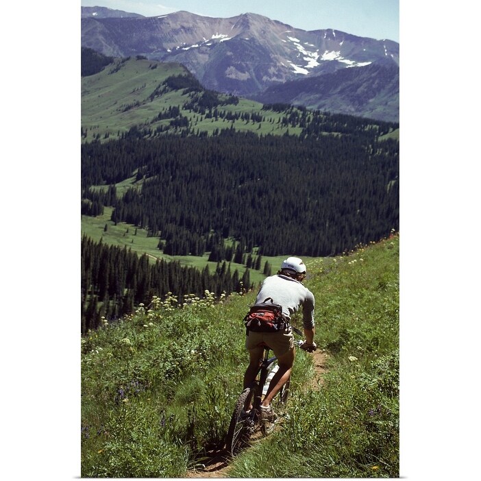man on mountain bike