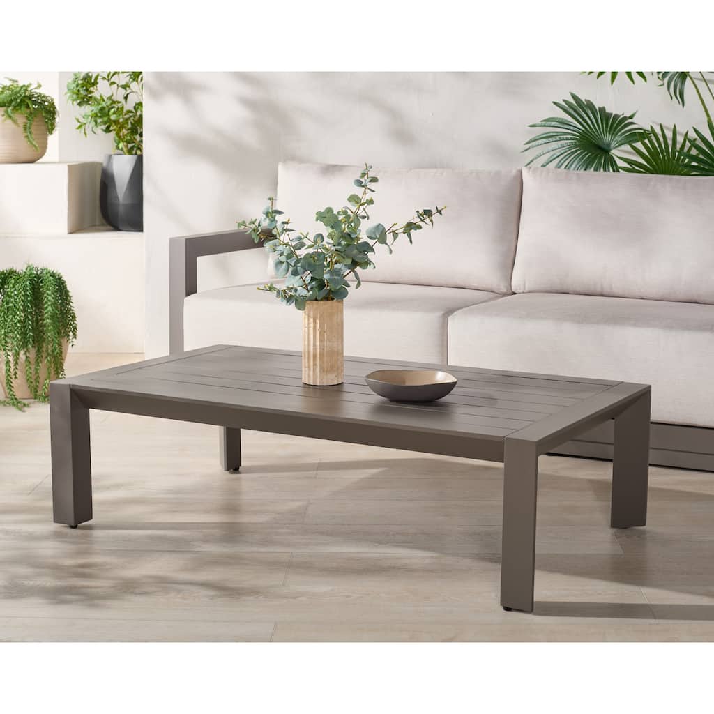 SAFAVIEH COUTURE Donaldo Aluminum Coffee Table - 51"W x 28"D x 14"H