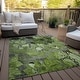 preview thumbnail 88 of 135, Machine Washable Indoor/ Outdoor Modern Floral Chantille Rug 10' x 14' - Fern