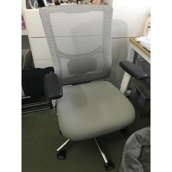 Ratchet Back Deluxe 2-to-1 Synchro Tilt Control Slider with Jade Fabric Seat Proline II ProGrid White Mesh High Manager's Office Chair with 2-Way Adjustable Arms 