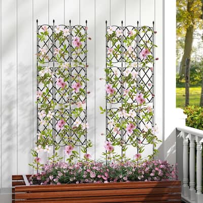 1/2 PCS Garden Trellis Outdoor Plant Support Frame w/Adjustable Shapes