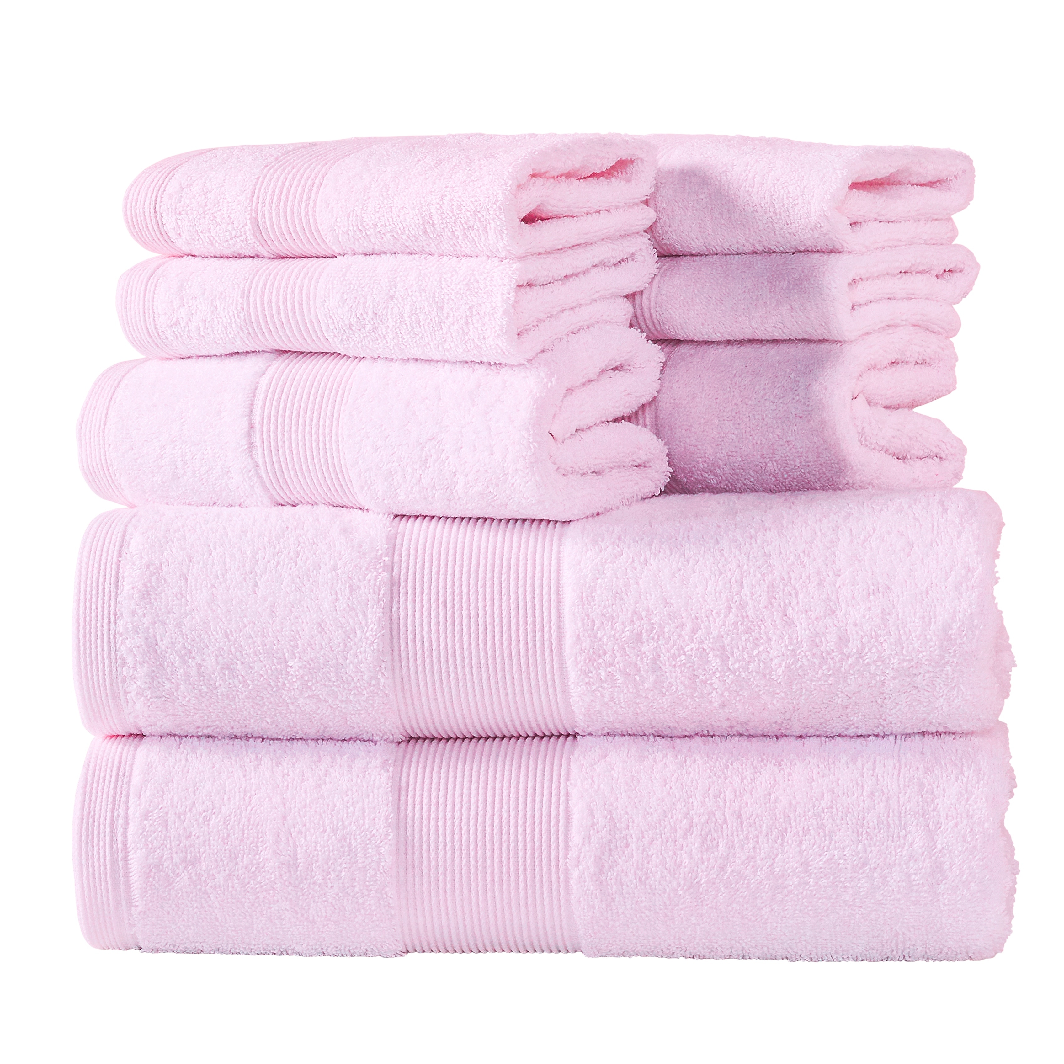 8pc Cotton Bath Towel Set Purple