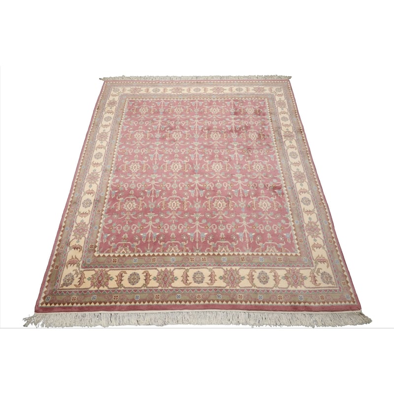 8x10 Hand Knotted New Zewland Wool Agra Plush Pile Pande Cameron Rug - 8' x 10'