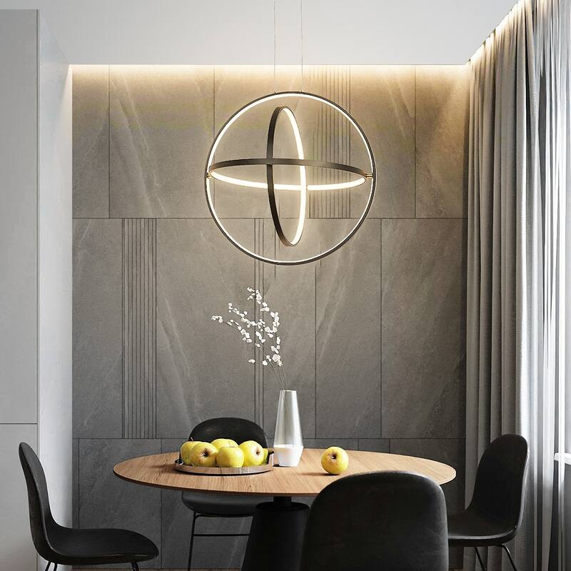 24 Inch Modern LED Globe Orb Chandelier Pendent Light