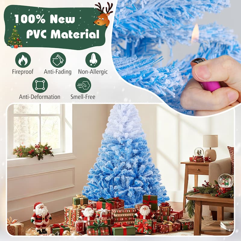 Costway 5/6/7/8 FT Artificial Christmas Tree with 180/250/350/470 Warm - See Details