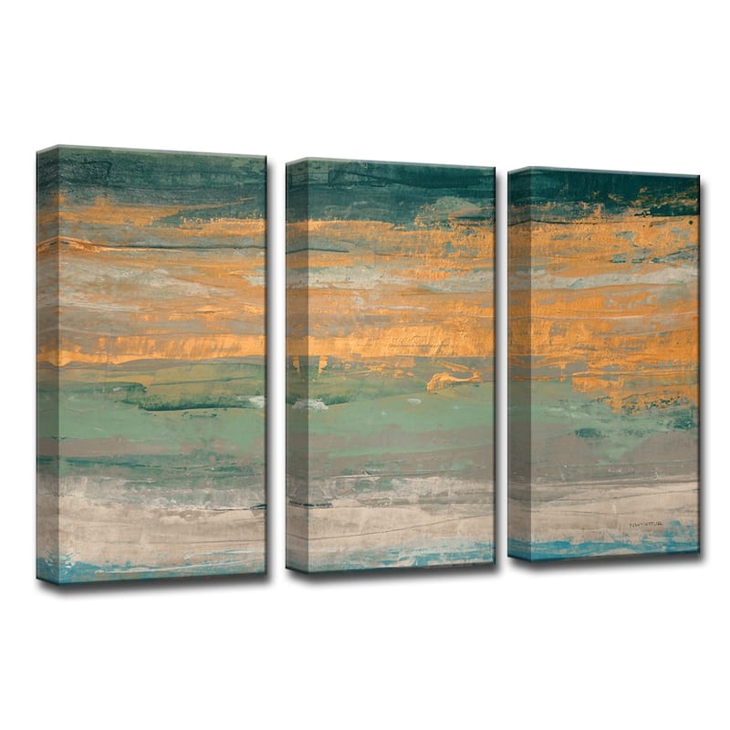 'Sparkling Seas II' 3 Pc Wrapped Canvas Wall Art Set by Norman Wyatt Jr.