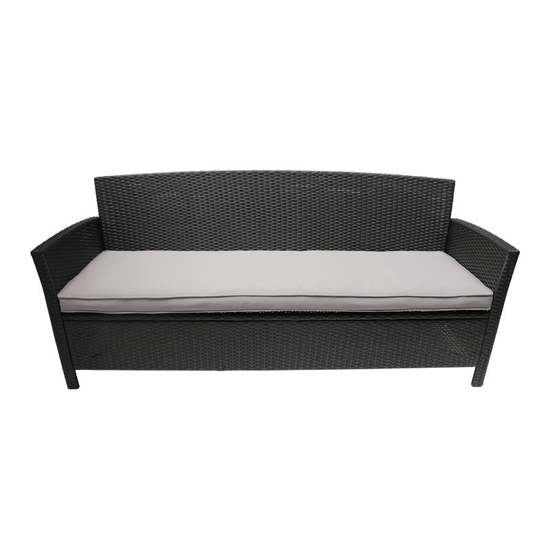 Charming Three-Seater Sofa for Outdoor Spaces, Enhancing Comfort and Style - Grey