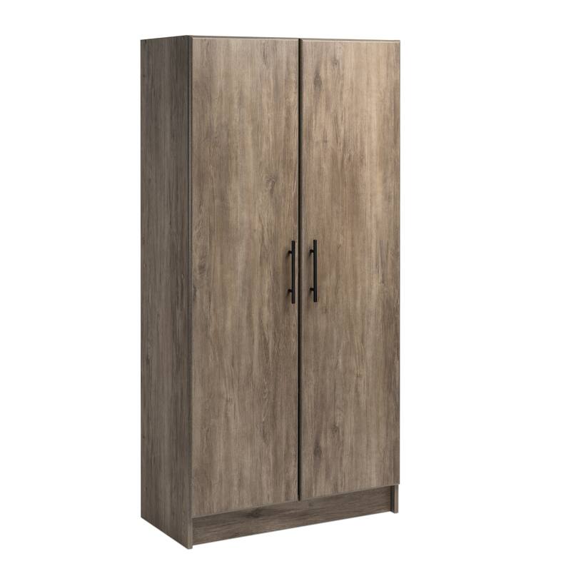 Prepac Elite Tall 2-Door Cabinet with Adjustable Shelves-Functional, Freestanding Garage Storage Cabinet with Doors and Shelves - Drifted Gray