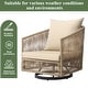 preview thumbnail 11 of 81, Rope Woven Patio Conversation Set with Swivel Chair & Settee Cushions