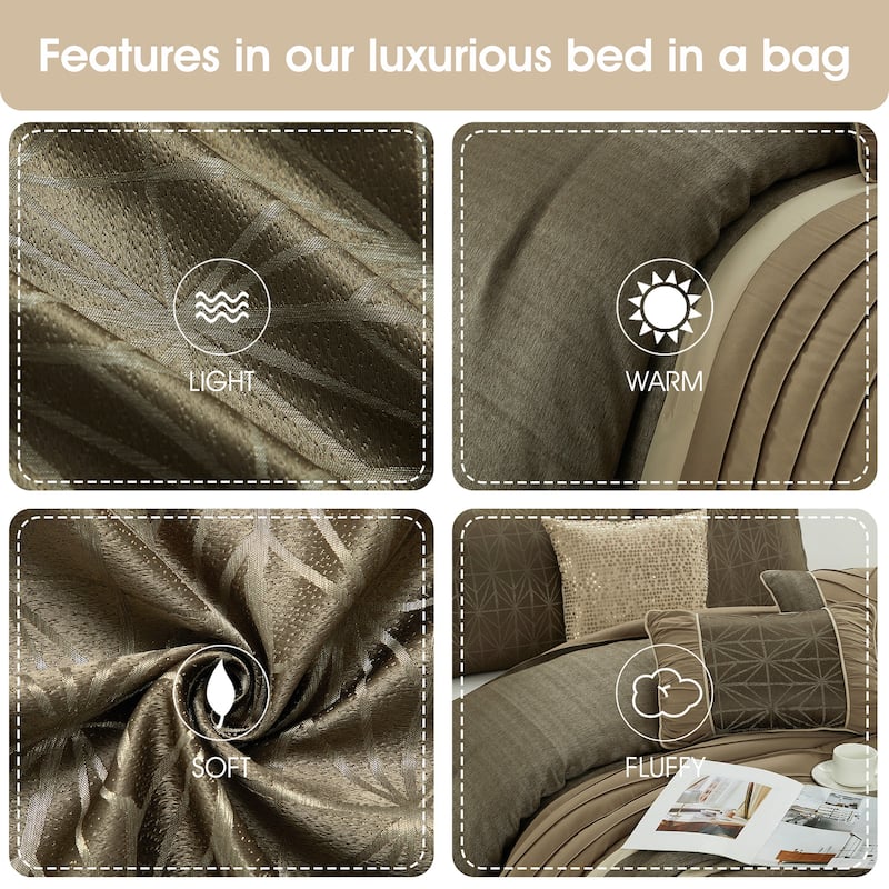 Nanshing Bryan 7 Piece Geometric Comforter Set