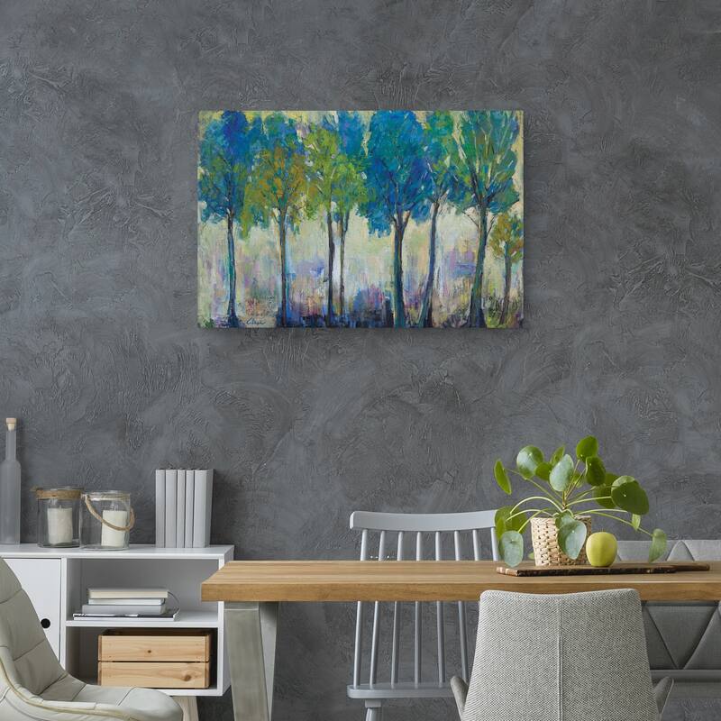 Teal Trees by Alexi Fine Canvas Art Print