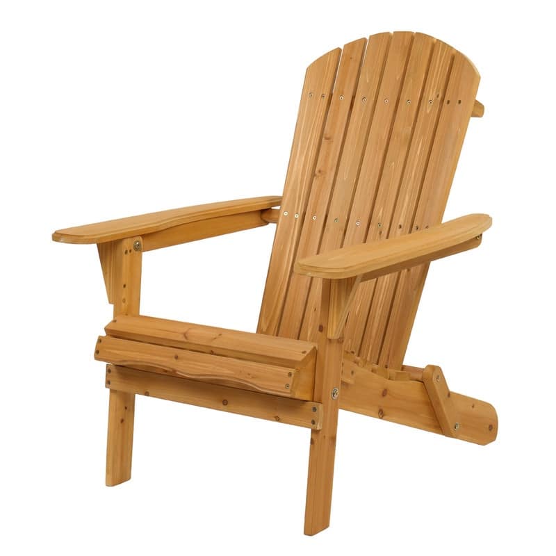 Outdoor Folding Fir Adirondack Chair - wood