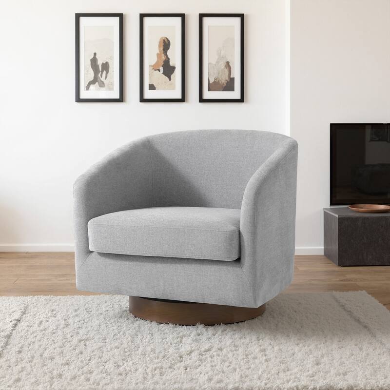 Modern 360°Swivel Barrel Chair