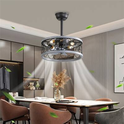 Retro Style Ceiling Fan Chandeliers, 3 Color,6 Gear Wind Speeds