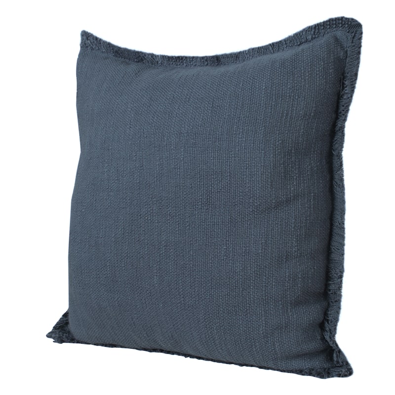 Hidalgo Solid Fringed Throw Pillow by Sevita