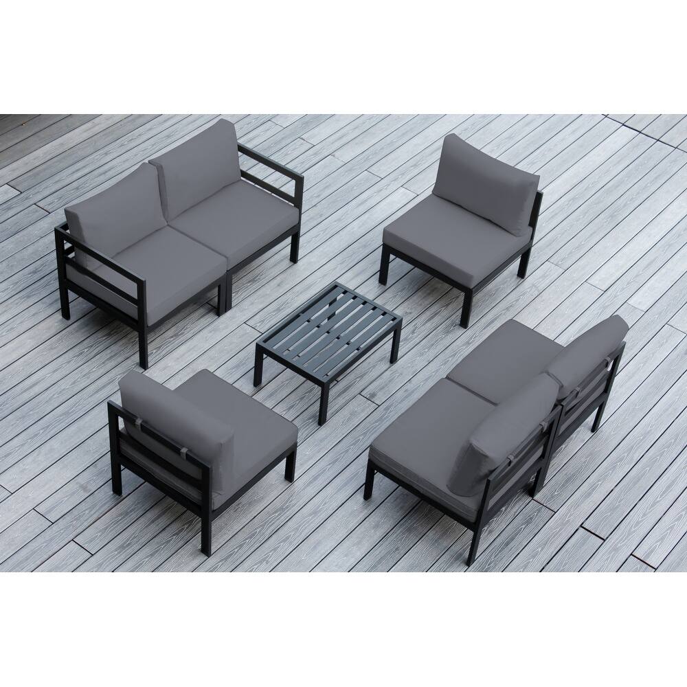 Ohana Outdoor 7-pc. Cushioned Aluminum Sectional - No Assembly
