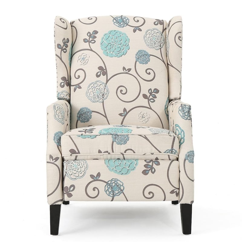 Traditional Fabric Recliner Chairs with Studded Border by Christopher Knight Home