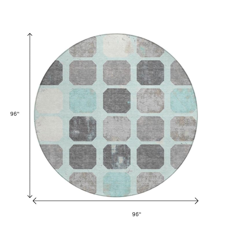HomeRoots Geometric Transitional Rectangle Outdoor Rug