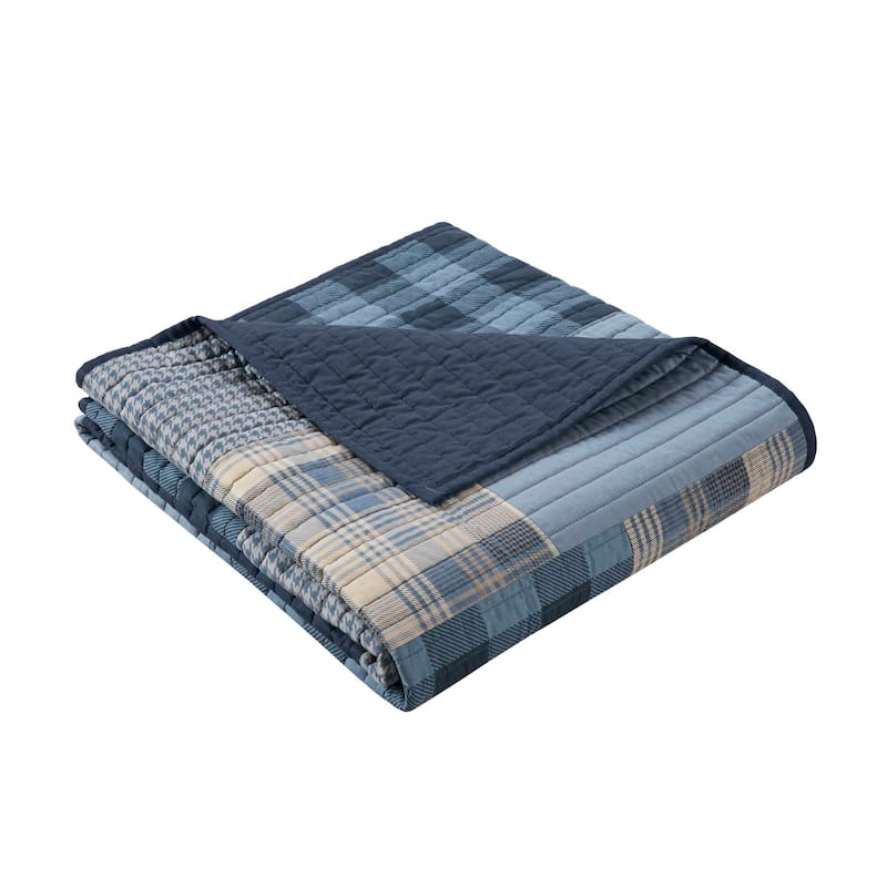 Woolrich Winter hills Tan Cotton Thread Count Printed Quilted Throw