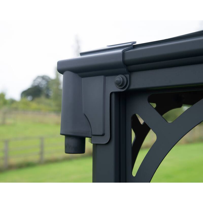 Palermo 10 ft. x 10 ft. Gray/Bronze Outdoor Gazebo