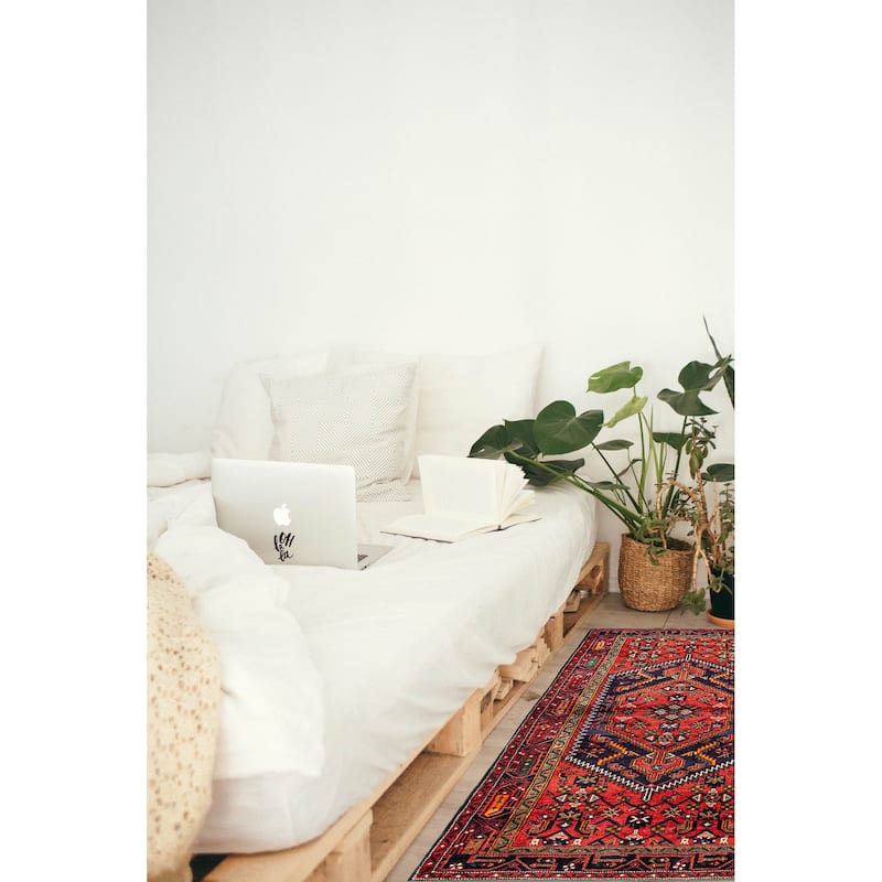 ECARPETGALLERY Hand-knotted Anadol Red Wool Rug - 4'3 x 6'8