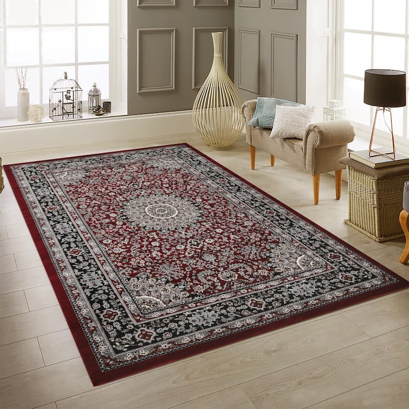 Master Collection Floral Transitional Area Rug