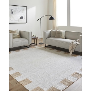 Davonte Traditional Border Jute Area Rug