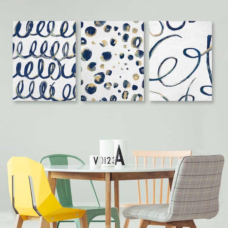 Freeform I, II, III by Studio Arts Canvas Art Prints
