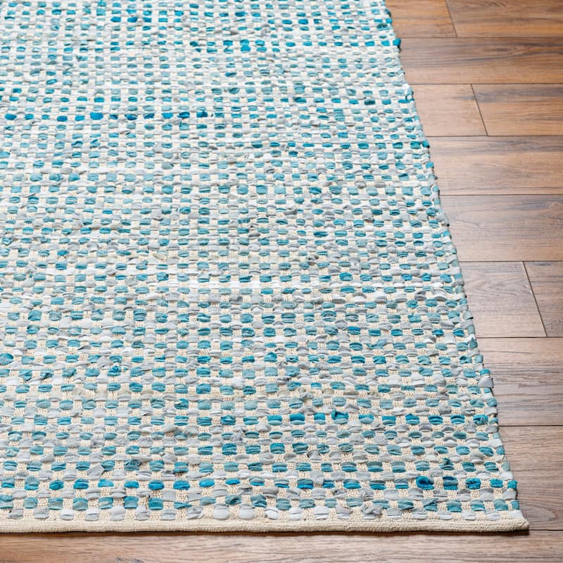 Livabliss Franklin Cotton/ Leather Area Rug