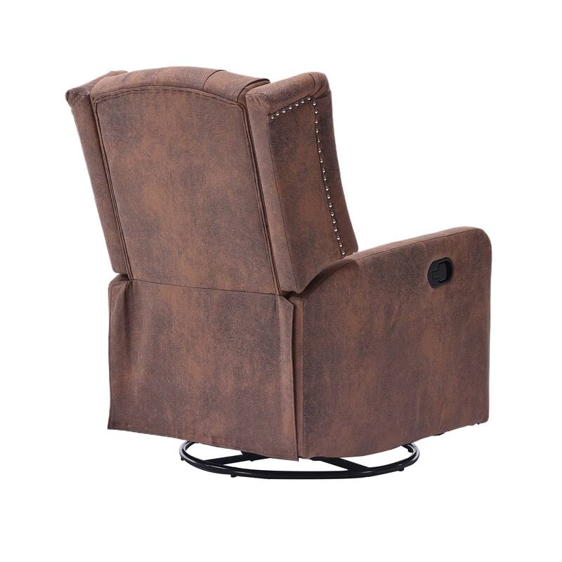 Swivel Glider Rocking Recliner Chair with 360° Rotation, Adjustable Recline and Ergonomic Design