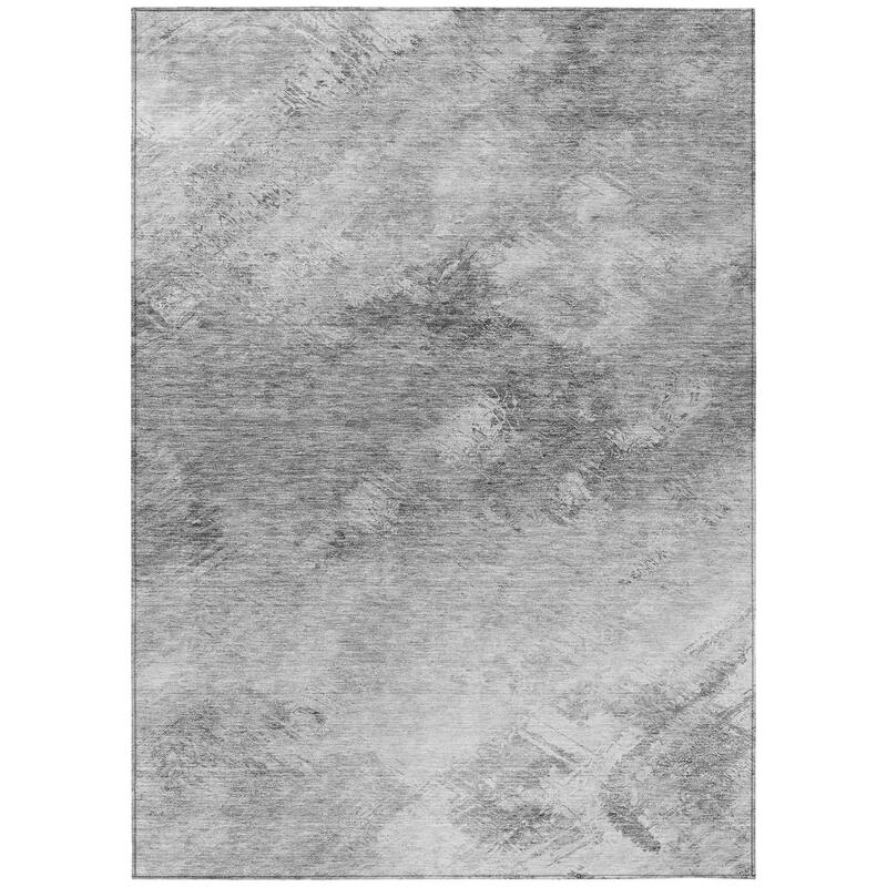 Machine Washable Indoor/ Outdoor Chantille Abstract Watercolor Rug