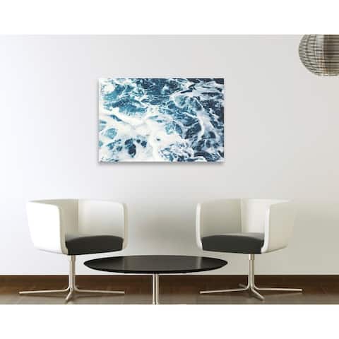 Oliver Gal 'Mykonos Water I' Nautical and Coastal Wall Art Canvas Print - Blue, White