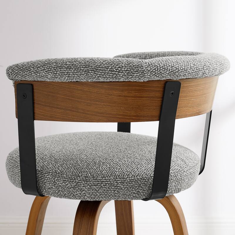 Art Leon Swivel Bar Stool Counter Height Chair with Wood Frame(set of 2)