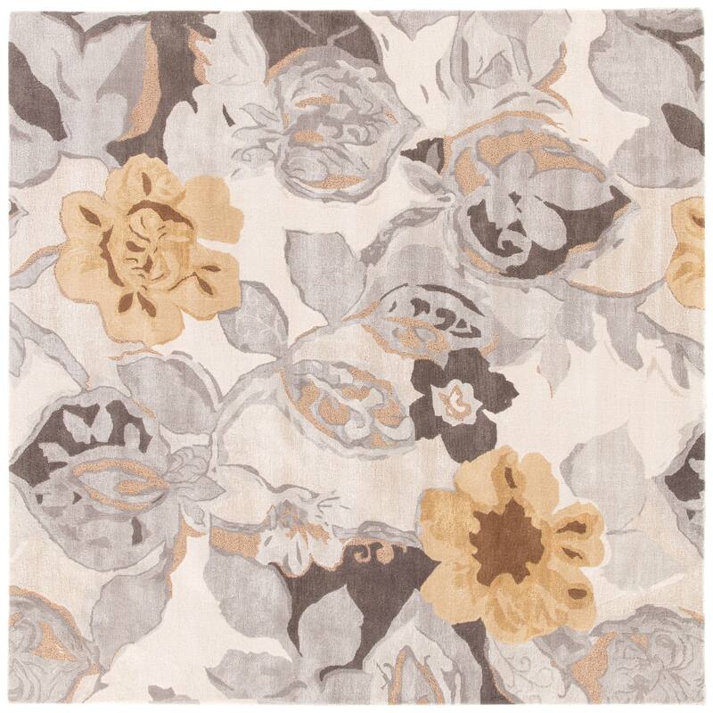 Petal Pusher Handmade Floral Area Rug