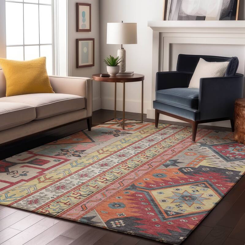 Premium Washable Super Soft Boho Global Aniston Mayfield Rug - Linen - 9' x 12'