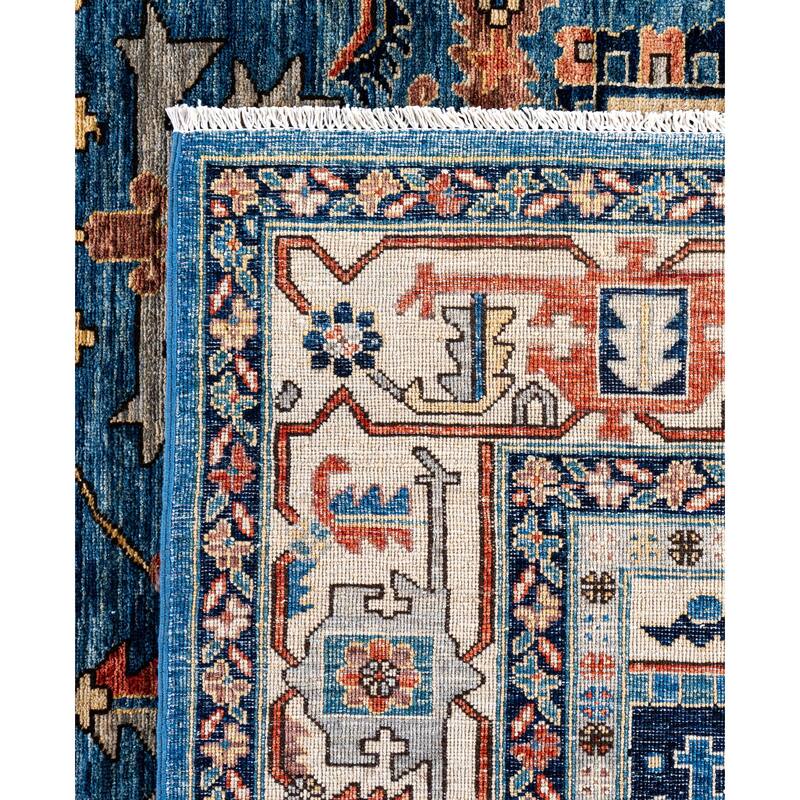 Serapi One-of-a-Kind Hand-Knotted Area Rug - Blue - 8' 11" x 11' 9"