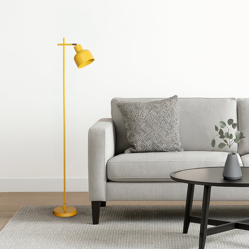 Metal Adjustable Spotlight Floor Lamp with Rotary Switch - 10.55 x 7.87 x 54.72 in. (L x W x H)