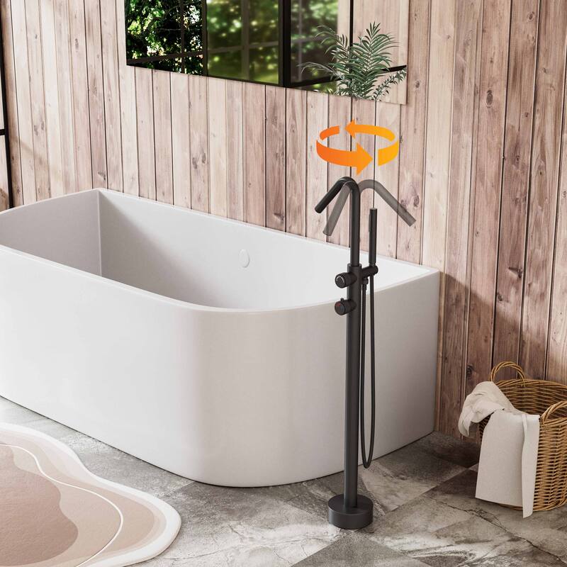 Modland Freestanding Thermostatic Bathtub Faucet with Hand Shower Outdoor 316 Stainless Steel