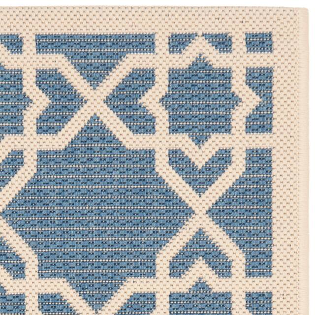 SAFAVIEH Courtyard Lawanda Trellis Indoor/ Outdoor Waterproof Patio Backyard Rug