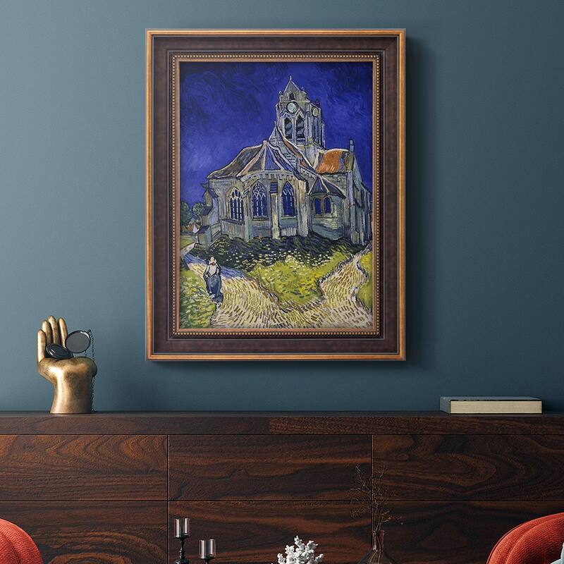 the church at auvers  Premium Framed Canvas- Ready to Hang