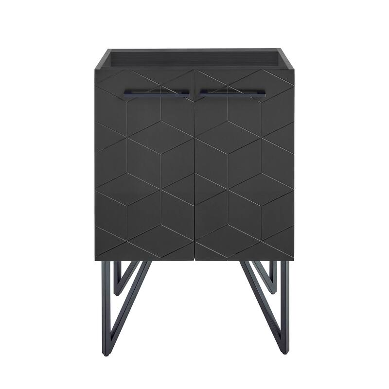 Annecy 24 Phantom Black Bathroom Vanity Cabinet Only (Sm-Bv251B)