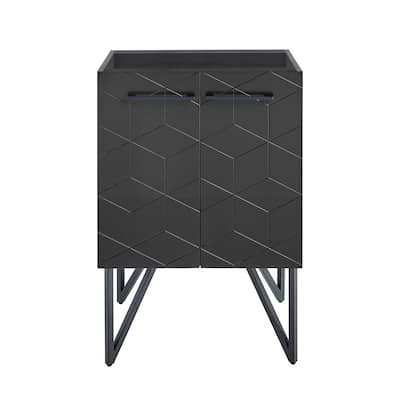 Annecy 24 Phantom Black Bathroom Vanity Cabinet Only (Sm-Bv251B)