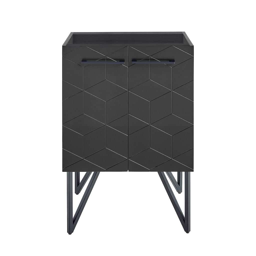 Annecy 24 Phantom Black Bathroom Vanity Cabinet Only (Sm-Bv251B)