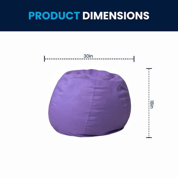 dimension image slide 6 of 22, Small Refillable Bean Bag Chair for Kids and Teens