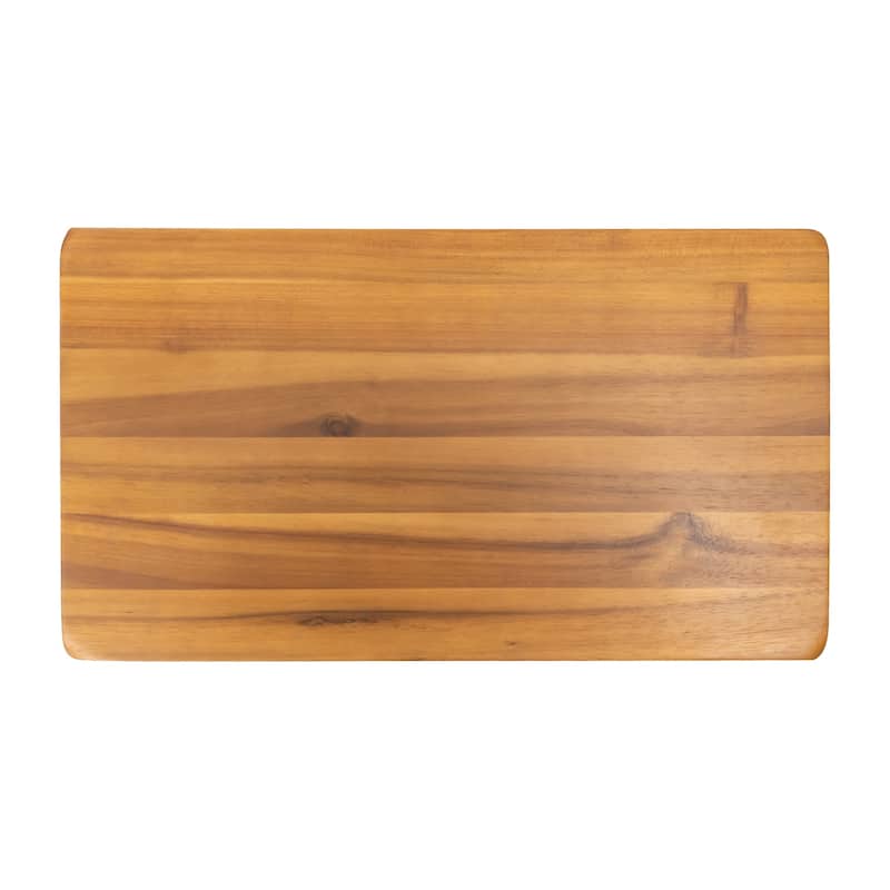 Azalea Park Set of 2 Counter Height All Wood Saddle Stools - 16.5 W x 12.6 D x 24 H"